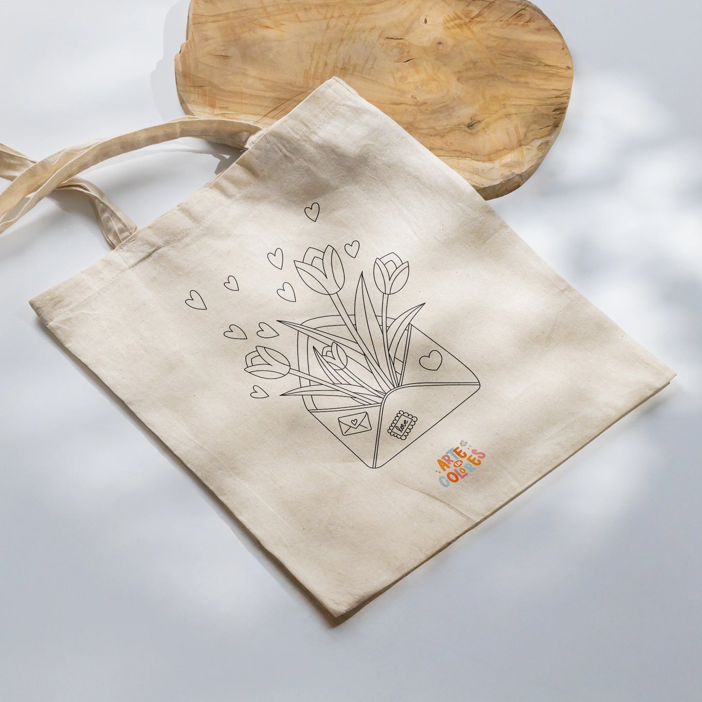 TOTE BAG COLOREABLE - DISEÑO SOBRE