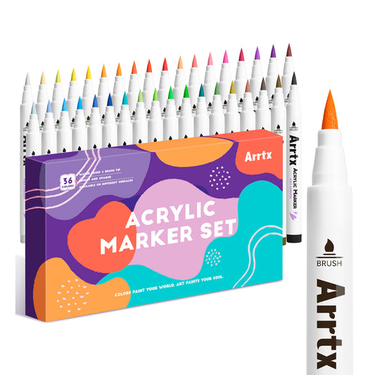 ARRTX – MARCADORES ACRÍLICOS 36 COLORES – 36D