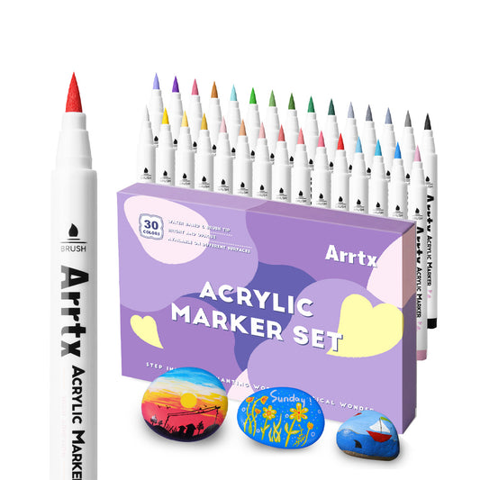 ARRTX - MARCADORES ACRÍLICOS DE 30 COLORES - 30A