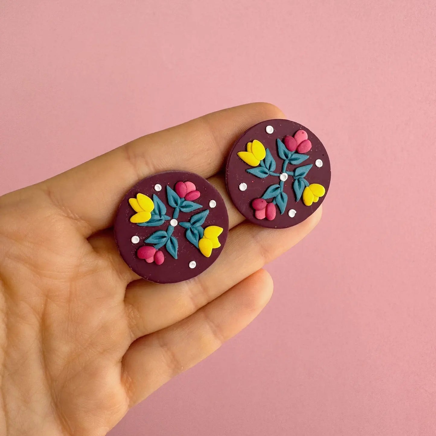 Aros – Globo burdeo floral