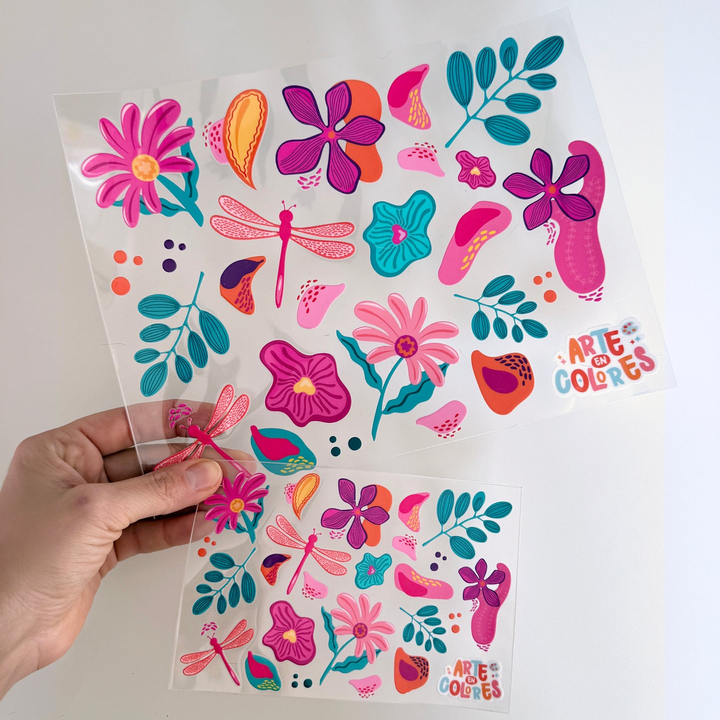 Pack de Stickers para Personalizar Celulares, Notebooks, Botellas y Más | Flores