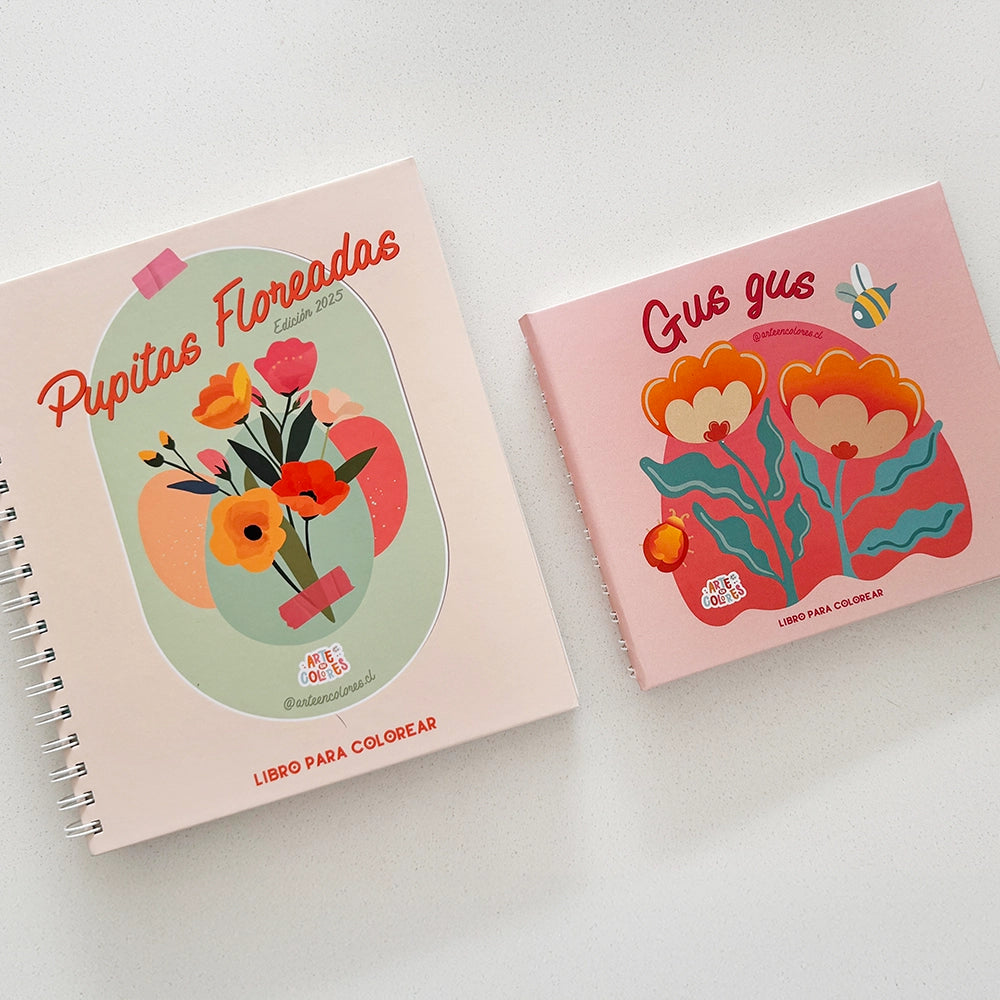 Pack Libros para Colorear: Pupitas Floreadas + Gus Gus