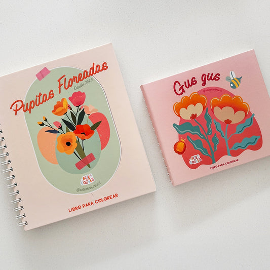 Pack Libros para Colorear: Pupitas Floreadas + Gus Gus