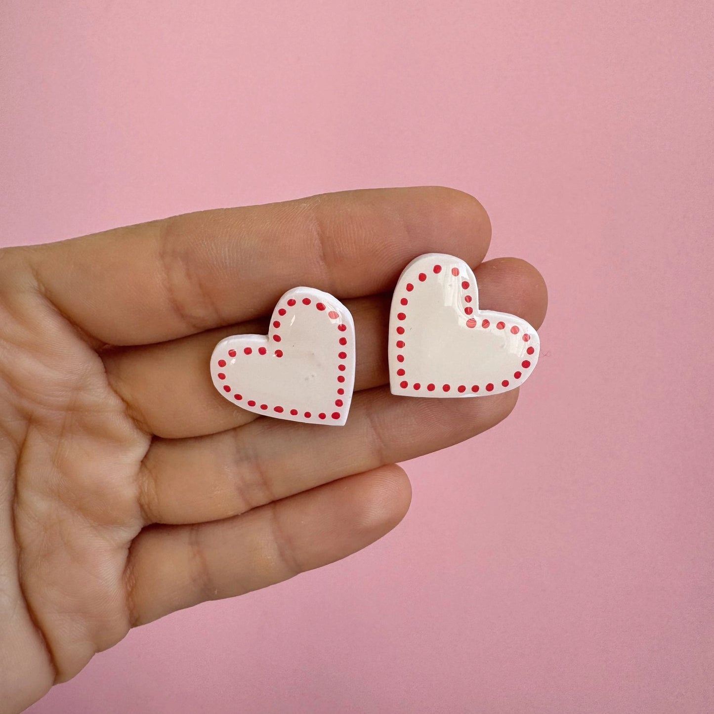 Aros – Corazón blanco