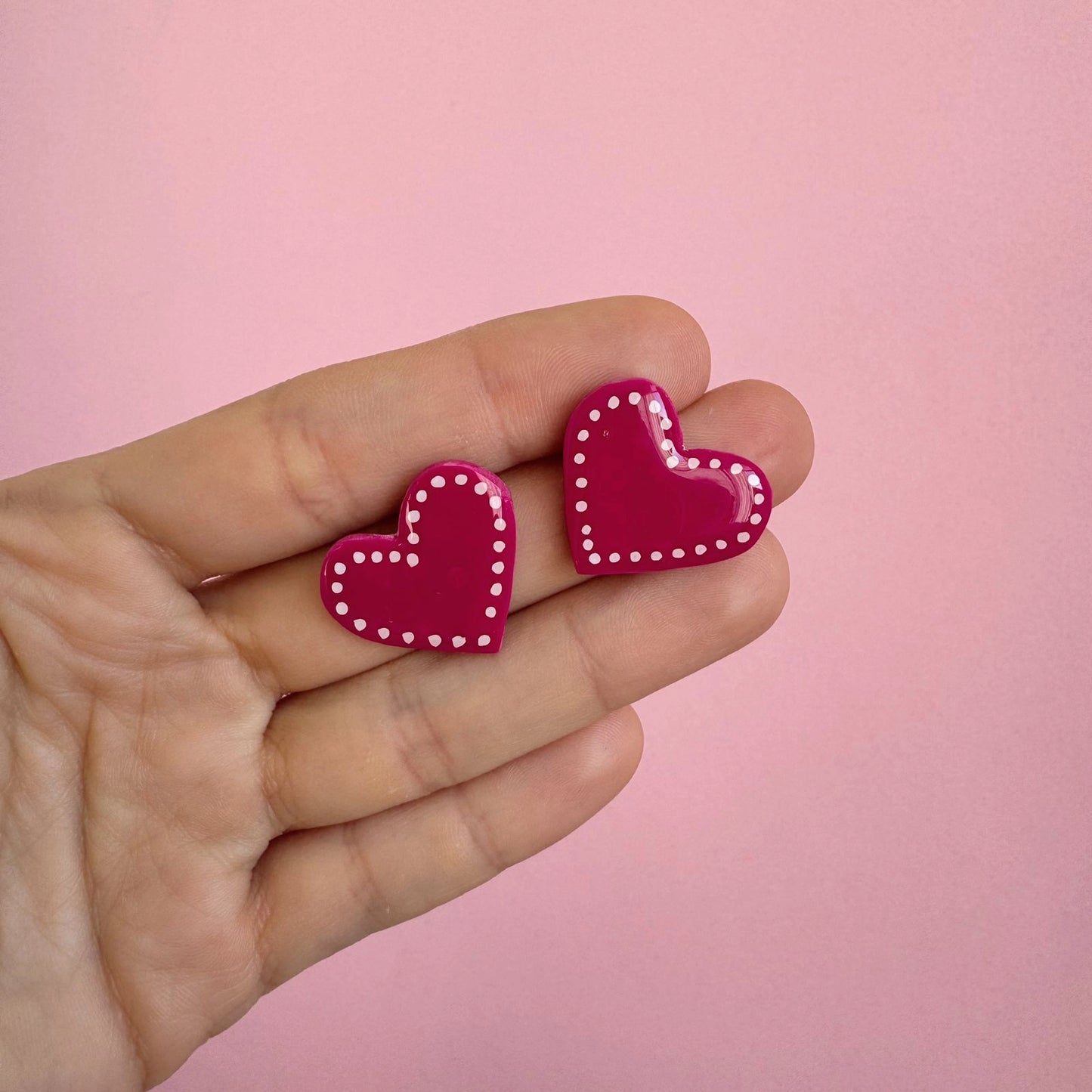 Aros – Corazón Magenta