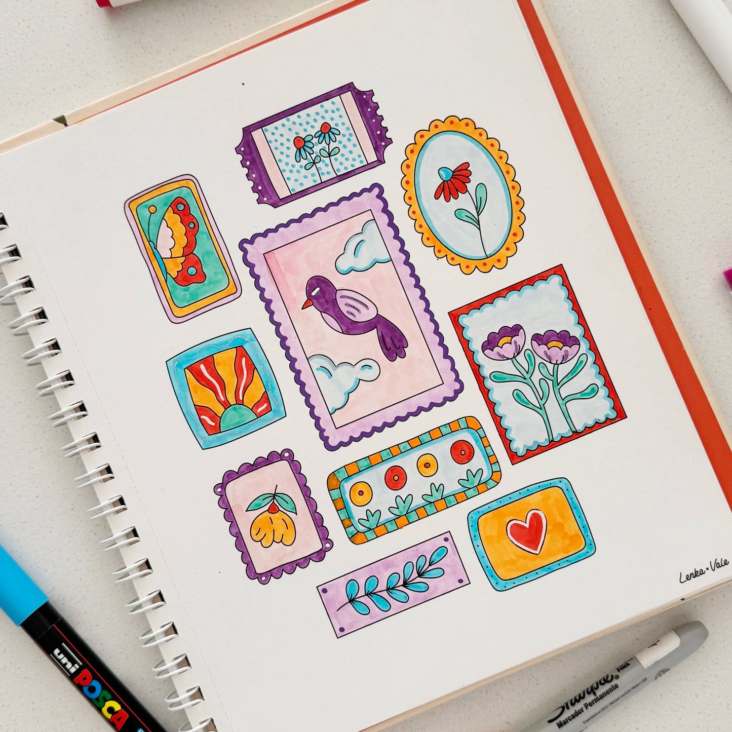 Pupitas floreadas - Libro para colorear