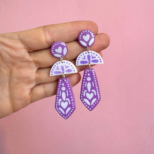 Aros – Modelo Jacinta – Lila