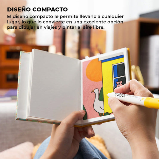 ARRTX – Cuaderno de Bocetos para Acuarela, 20 Hojas 300 gr, 100 % Algodón, Tapa Dura