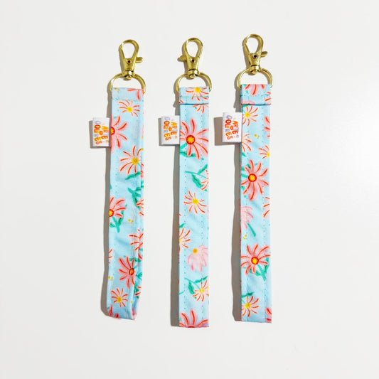 Mini Lanyard para Celular y Llaves - Celeste